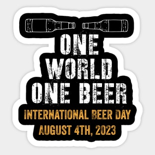 One world one beer Sticker
